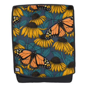 Sac À Dos Papillon monarque sur confluents jaunes