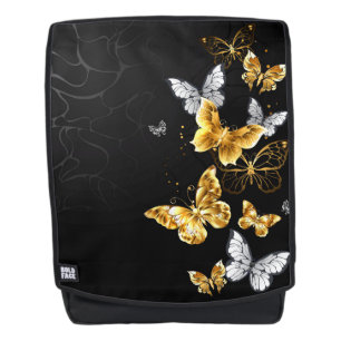 Sac À Dos Papillons blancs et dorés