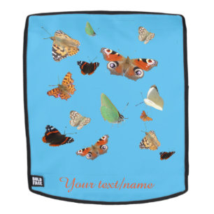 Sac À Dos Papillons néerlandais Personnalisable Face arrière