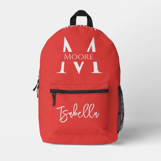 Sac à dos personnalisé avec nom, Sac scolaire pers (Recto)
