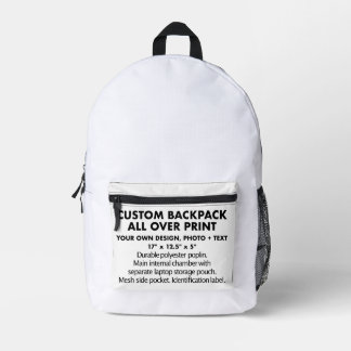 Sac à dos personnalisé tout sur impression