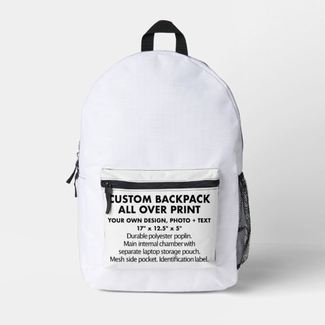 Sac à dos personnalisé tout sur impression (Recto)