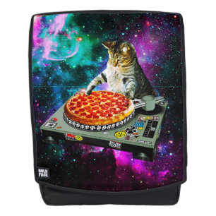 Sac À Dos Pizza de chat du DJ de l'espace