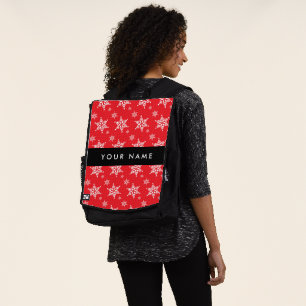 Sac À Dos Pneus blancs, Rouge, Votre nom, Personnaliser