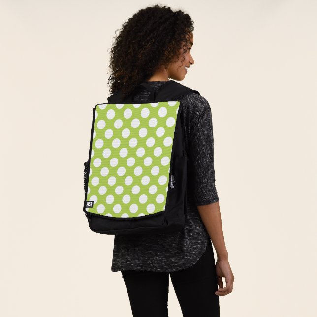 Sac À Dos Pois verts, Motif à points Polka, points, pointill (Porté)