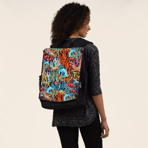 Sac À Dos Poissons Tropicaux Couleurs Vives Vibes d'Été