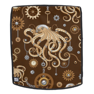 Sac À Dos Poulpe Steampunk Rétro Fantastique Mécanique