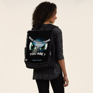 Sac à dos pour adultes : Qui pensez-vous (noir)