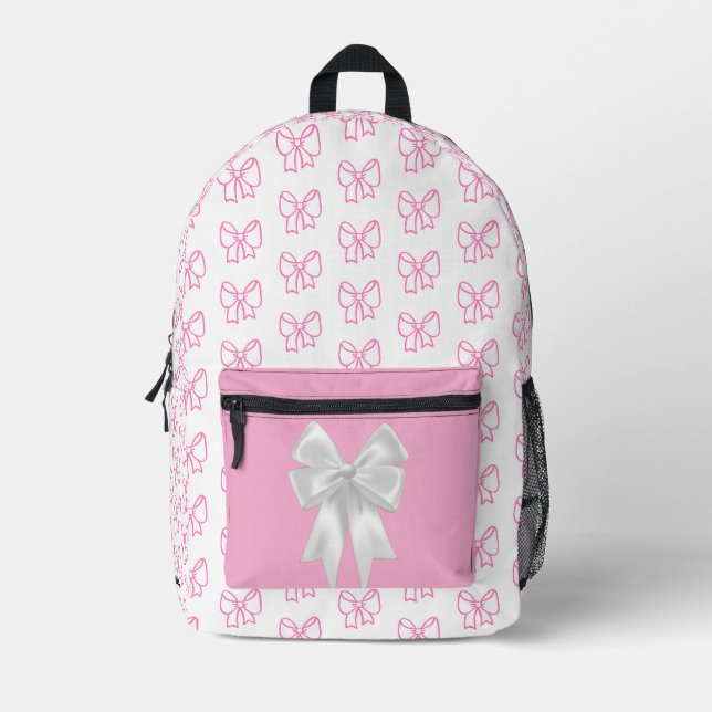 Sac à dos pour Motif à mâchoire rose mignon avec r (Recto)