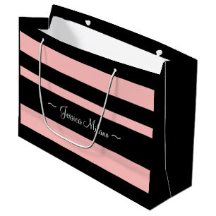 Sac à dos rose et noir personnalisé