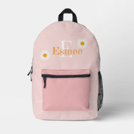 sac à dos rose poudreuse personnalisé avec marguer