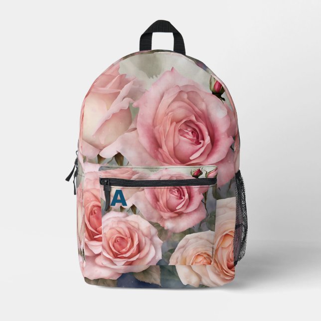 Sac à dos Roses monochromes personnalisés (Recto)