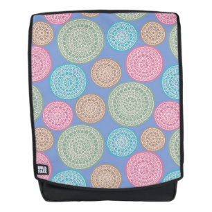 Sac À Dos Scandinavian Flower Mandalas Pattern 1