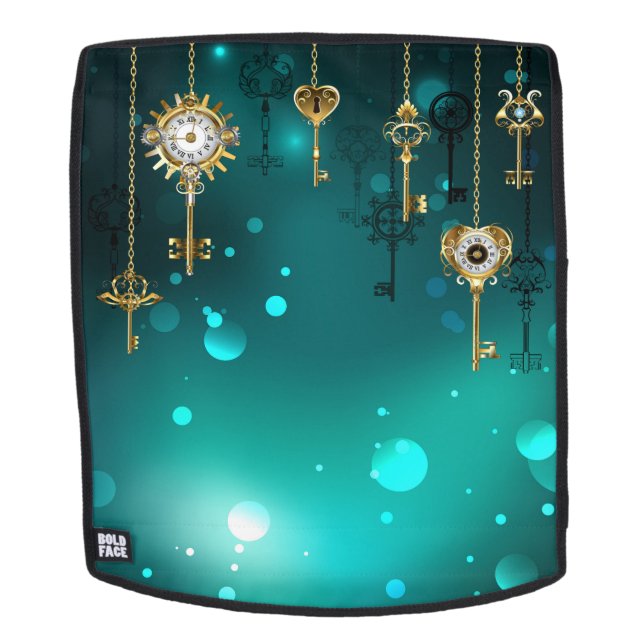 Sac À Dos Skeleton Keys on Green Background (Devant amovible)