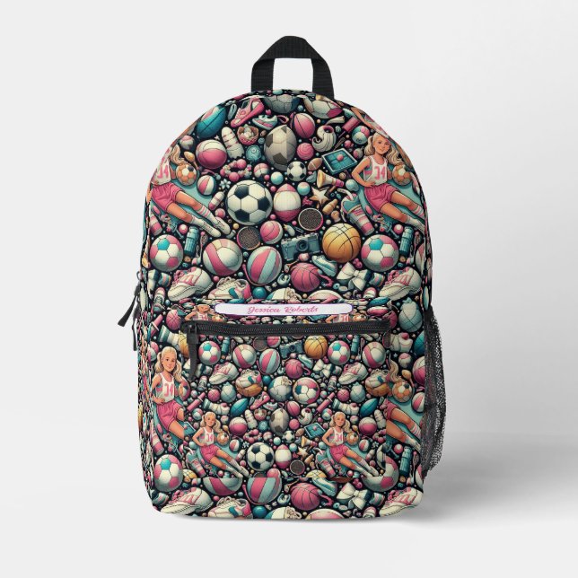 Sac à dos Sports personnalisés pour filles (Recto)