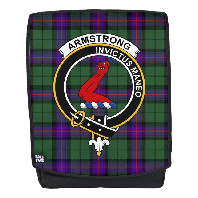 Sac À Dos Tartan Plaid De L'Argile De Clan Armstrong (Devant)