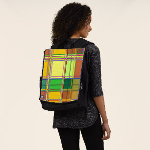 Sac À Dos Tissu Madras coloré des Caraïbes Tartan