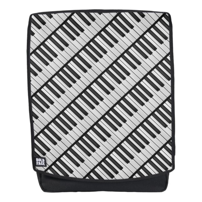 Sac À Dos Touches de piano noir et blanc (Devant)