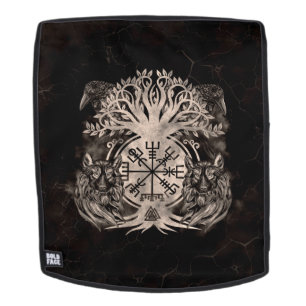Sac À Dos Vegvisir -Yggdrasil Avec Ravens & Wolves