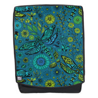 Voler, pilonner la libellule en bleu