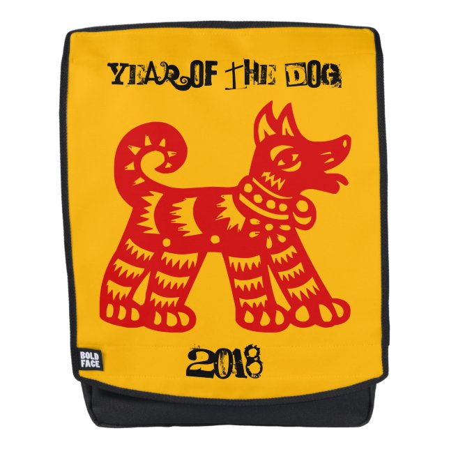 Sac à dos Zodiac de l'année chinoise de taille rou (Devant)