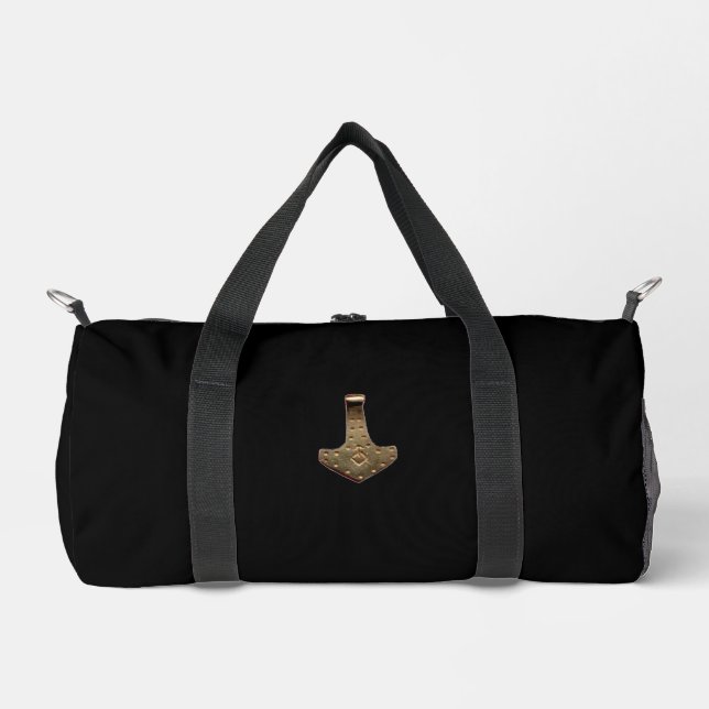 Sac à duffet noir Gold Thor Hammer (Recto)