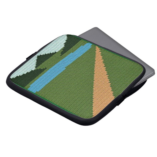 Sac à électronique en crochet artisanal imprimé ro (Devant haut)