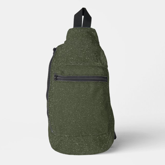 Sac à élingue vert de mousse personnalisé (Recto)