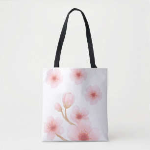 Sac à épaule esthétique à fleurs de cerisier rose