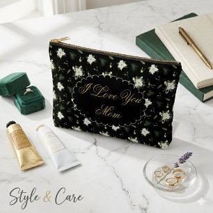 Sac à fermeture éclair floral magnifique pour la f
