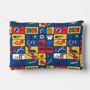 Sac à fermeture éclair motif football Haïti