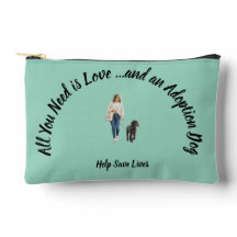 Sac à fermeture éclair petit thème chien adopté