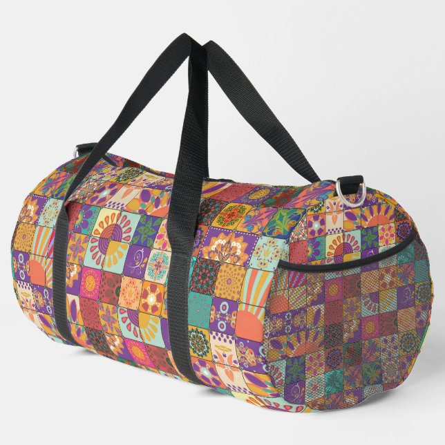 Sac à feutre Retro les années 70 Patchwork (Coin droit)