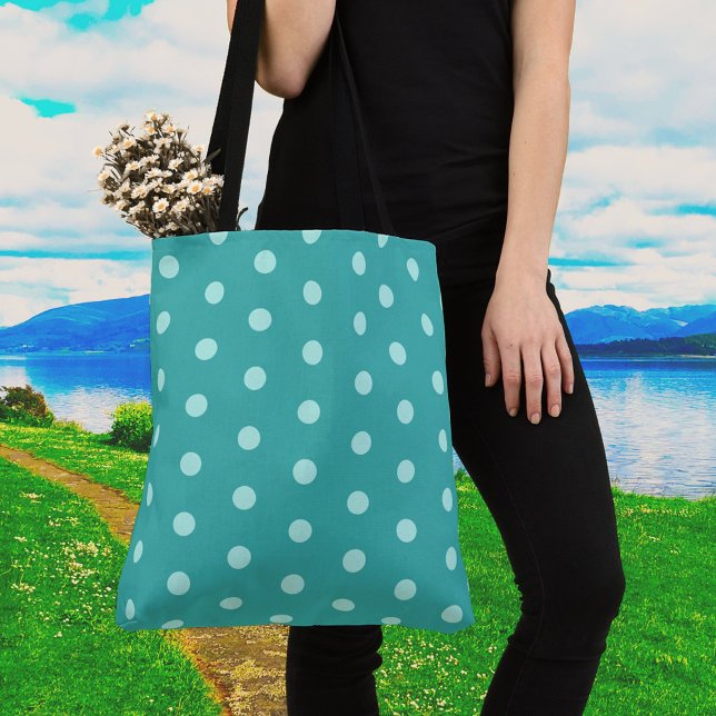 Sac à grande épaule Peppermenthe Polka Dot (Créateur téléchargé)