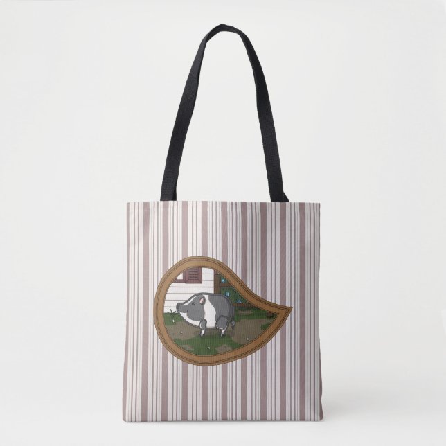Sac à imprimé intégral Basil le Cochon (Devant)