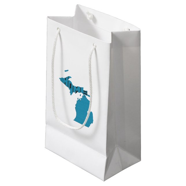 Sac à la maison bleu de cadeau d'art de mot du (Devant Angle)