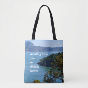 Sac à livres de lecture, belle scène océanique