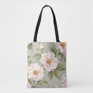 Sac à main à épaule en camélia floral rose pastel