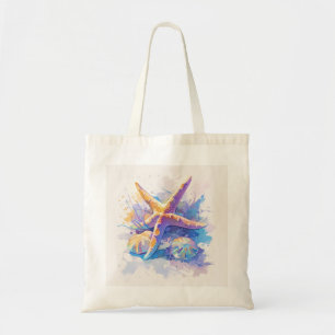 Sac à main à l'aquarelle en forme d'étoile de mer 