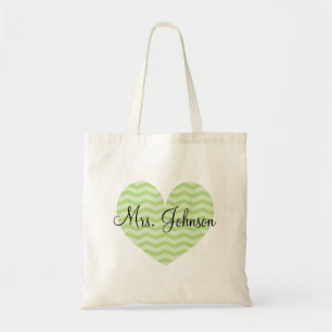Sac à main à motif chevron cœur vert pomme pour en