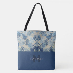 Sac à main à motif floral brodé élégant et monogra