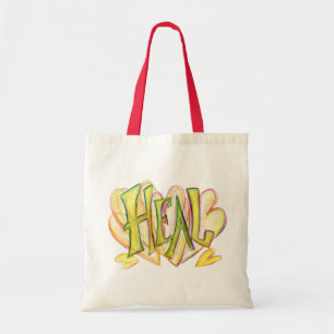 Sac à main à poignée rouge Inspirational Word Heal