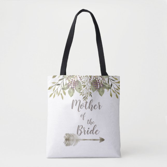 Sac à main aquarelle botanique pour la mère de la  (Devant)
