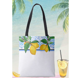 Sac à main aquarelle feuille de citron Citron Am