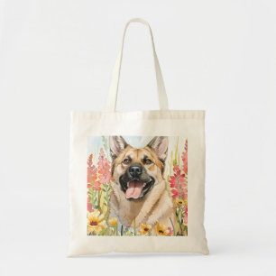 Sac à main aquarelle Norwegian Elkhound