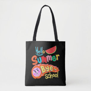 Sac à main Art "Bonjour l'été, au revoir l'école"
