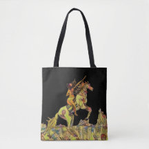 Sac à main autochtone indien cheval indigène noir
