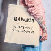 Sac à main avec citation féministe, cadeau stimula