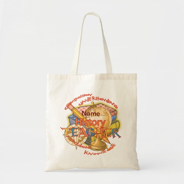 Sac à main avec devise pour professeur d'histoire (Devant)