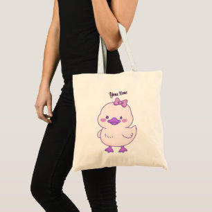 Sac à main avec un adorable caneton kawaii et un n